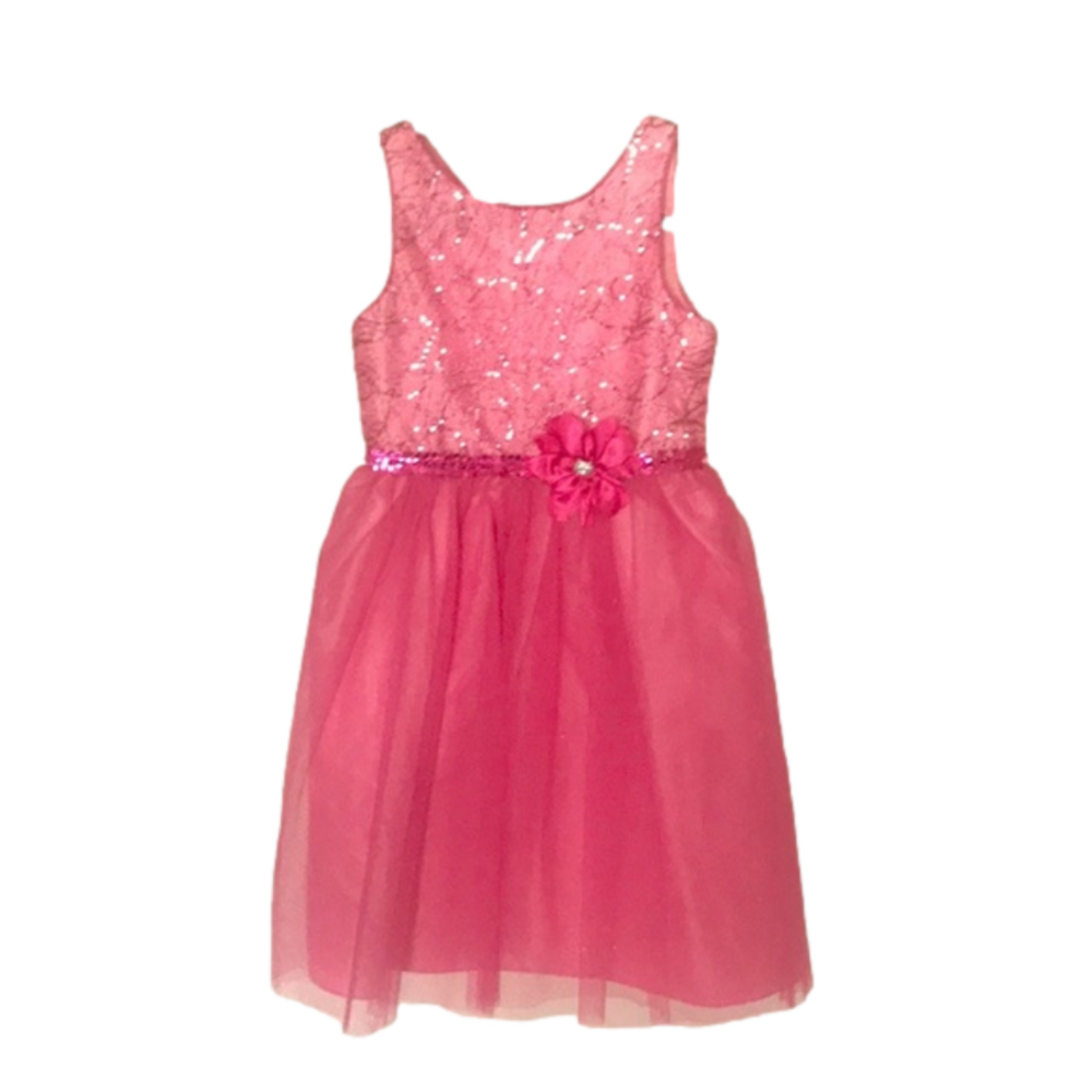 Emily West Pink Sparkly Girls Dress Like New Size 12